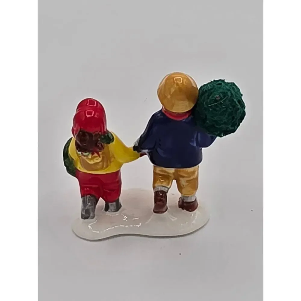 Dept 56 Snow Village Through the Woods #5172-1 Vintage Ceramic 2pc Figurine Set